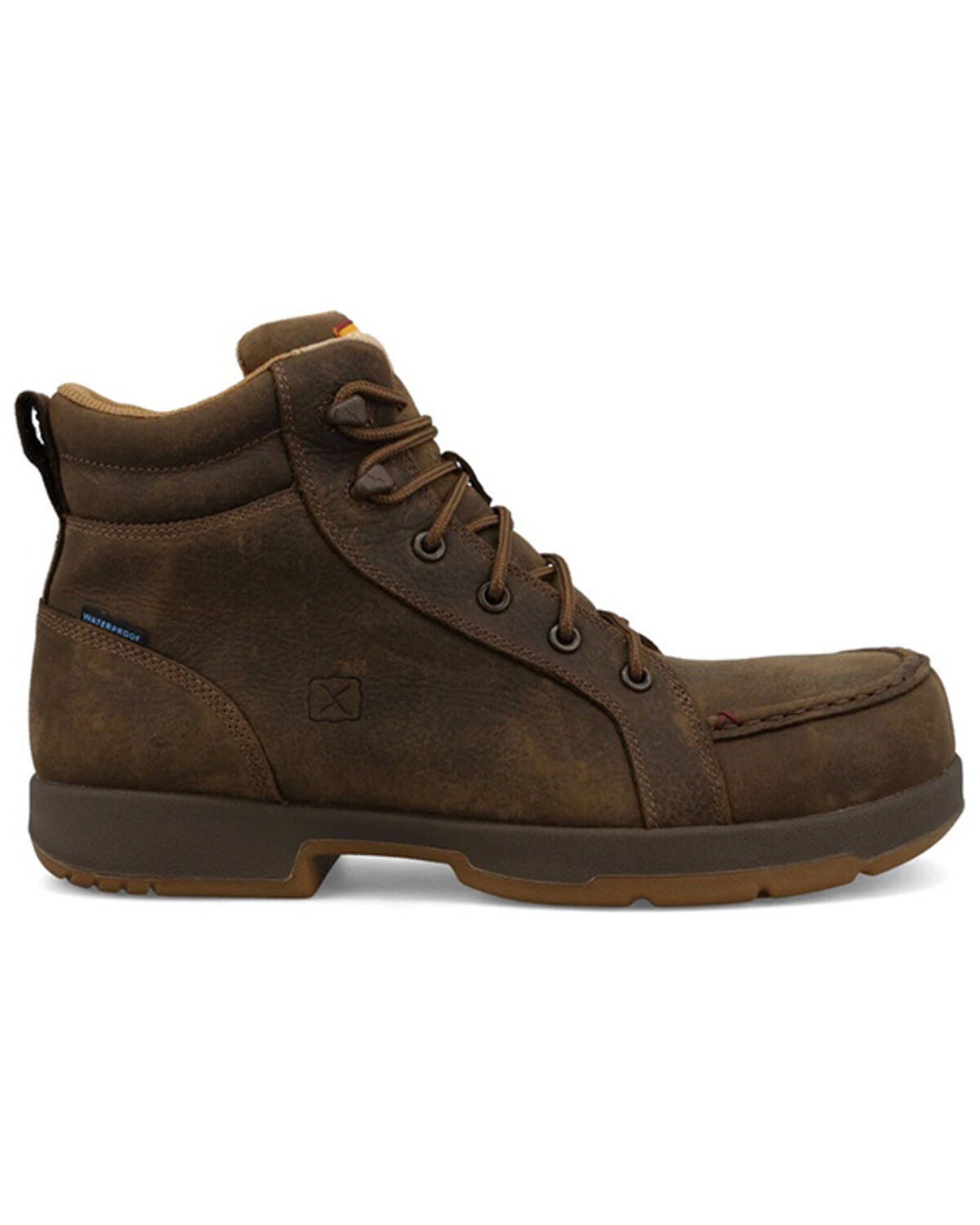 Twisted X Men's 6" Moc Work Boots - Nano Composite Toe, Brown, hi-res