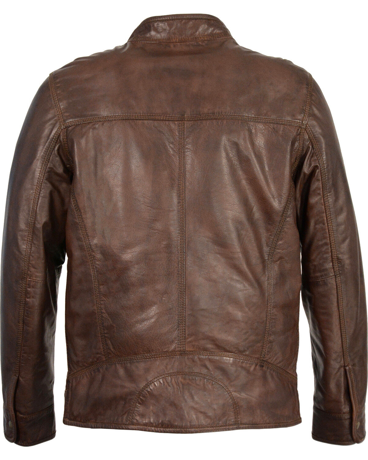 Image #2 - Milwaukee Leather Men's Zip Front Classic Moto Leather Jacket - 4X, , hi-res
