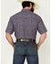 Image #4 - Cinch Men's ARENAFLEX® Paisley Print Short Sleeve Button-Down Stretch Performance Shirt, Dark Blue, hi-res