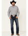 Ariat Men's Structure Stretch Striped Long Sleeve Western Shirt , Grey, hi-res