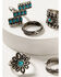 Image #3 - Shyanne Women's Desert Charm Concho Ring Set - 5-Piece, Silver, hi-res