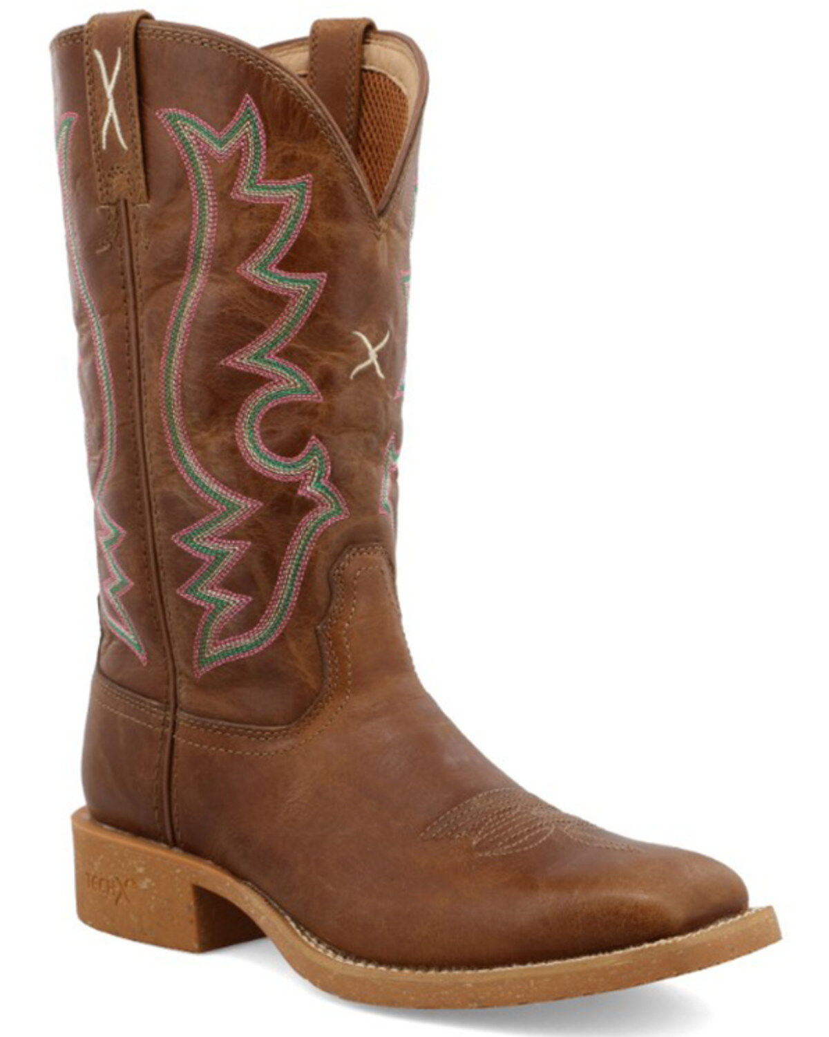 Image #1 - Twisted X Women's Tech X Western Boots - Broad Square Toe, Brown, hi-res