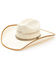 Image #1 - Justin Men's Ivory & Tan Owens Shantung Straw Western Hat, Ivory, hi-res