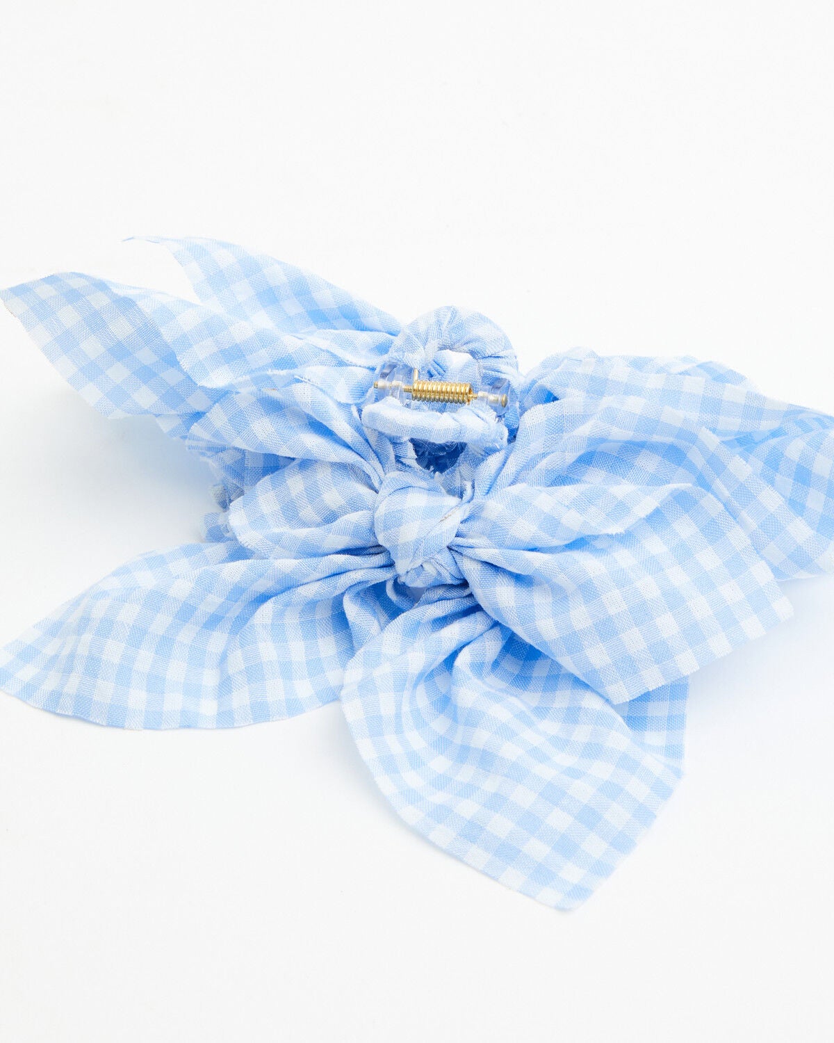 Image #2 - Shyanne Women's Gingham Fabric Claw Clip, Blue, hi-res