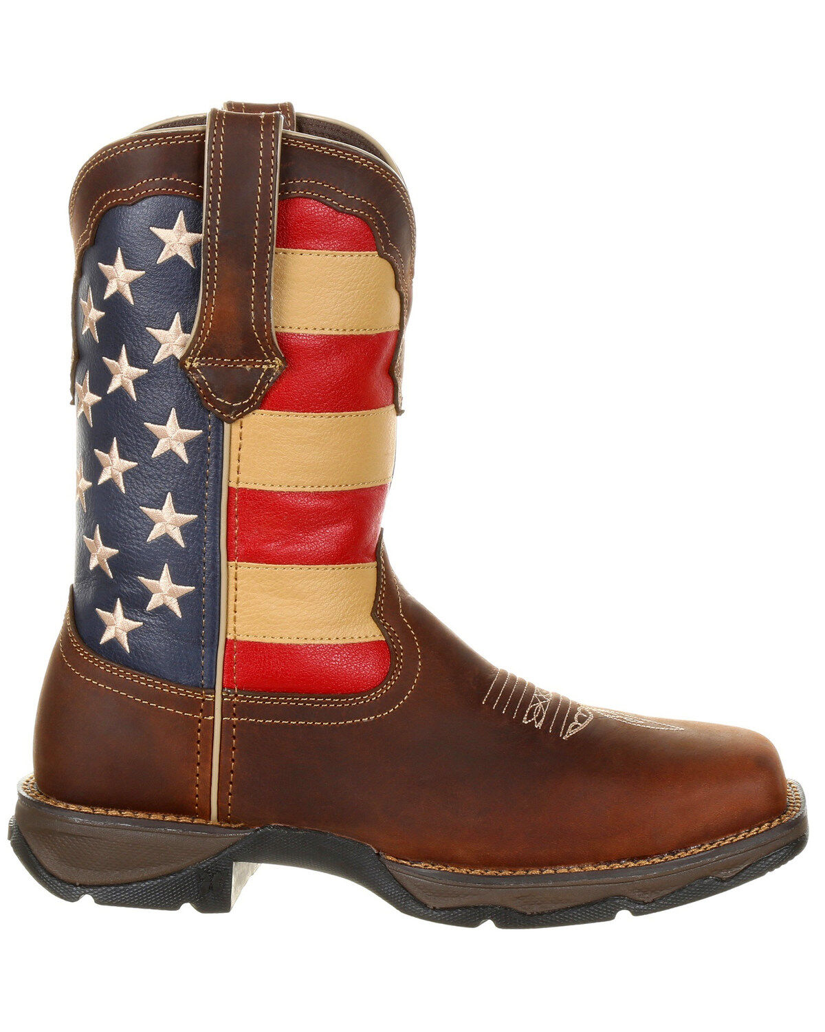 Image #2 - Durango Women's Lady Rebel Patriotic Flag Work Boots - Steel Toe, , hi-res