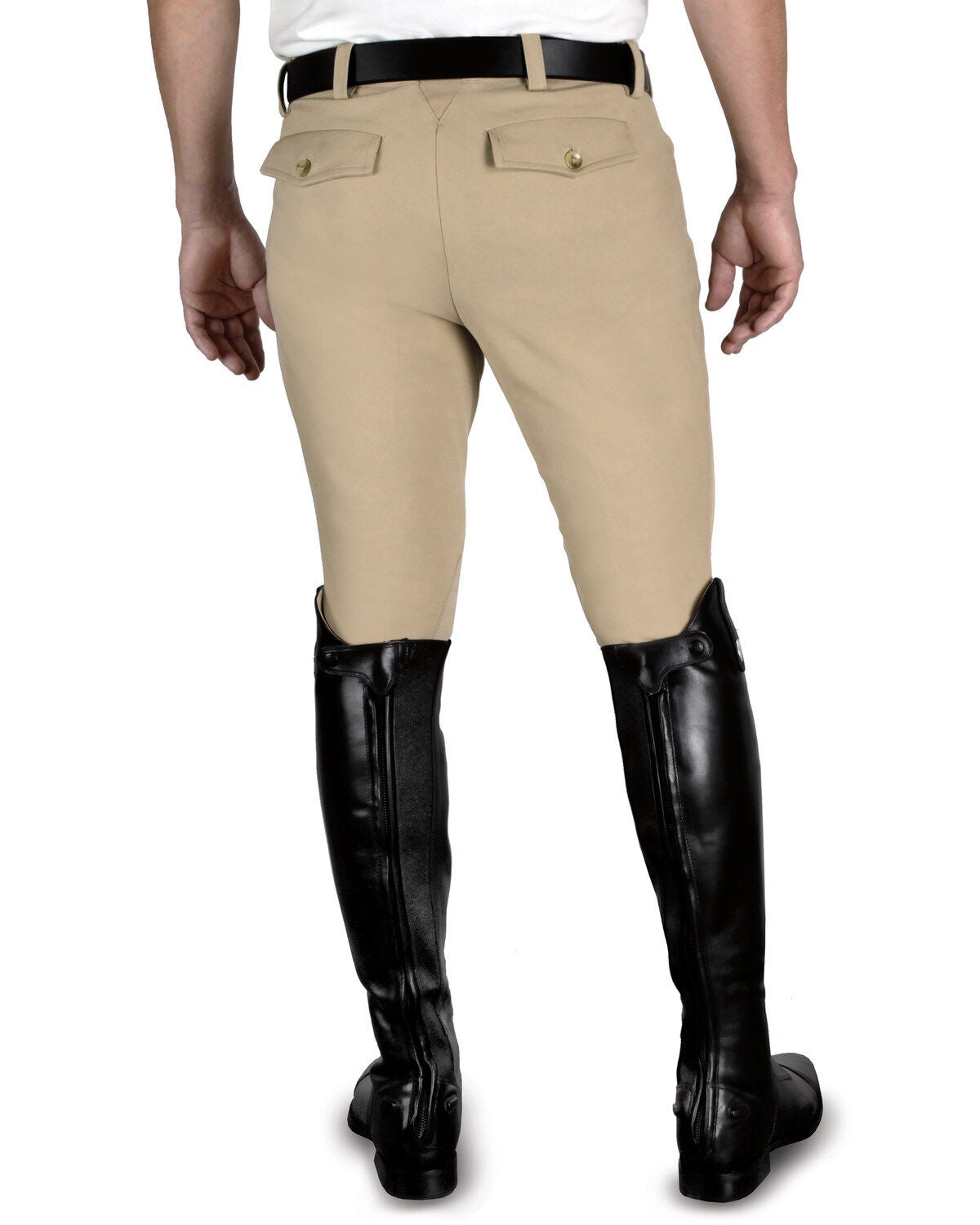 Ariat Men's Heritage Front Zip Riding Breeches, Beige, hi-res