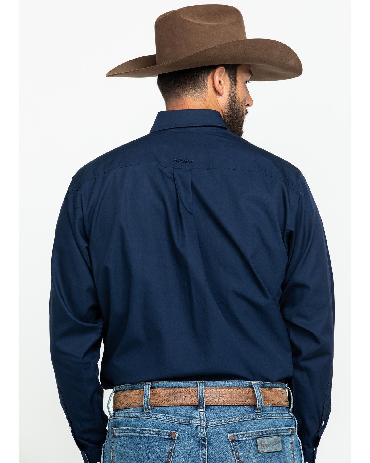Ariat Men's Navy Wrinkle Free Button 
