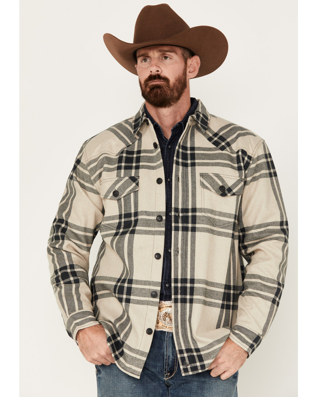 Cody James Men's Tavern Large Plaid Bonded Long Sleeve Cody James Men's Tavern Large Plaid Bonded Long Sleeve
