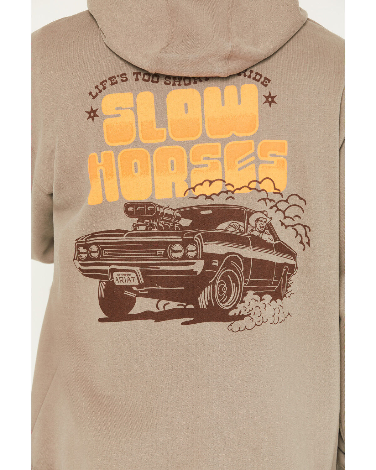 Image #3 - Ariat X Sendero Men's Slow Horses Graphic Hooded Sweatshirt, Sand, hi-res
