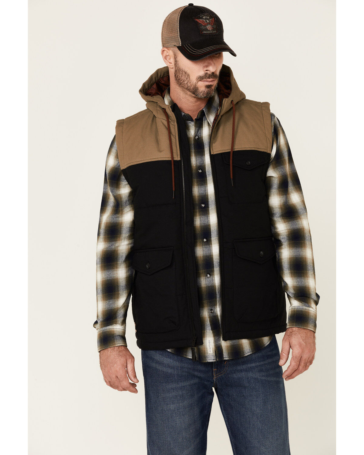 mens black vest jacket