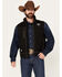Image #1 - Cowboy Hardware Men's Live Free Woodsman Softshell Vest, , hi-res
