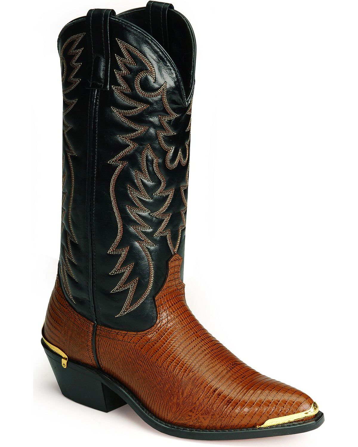 Image #1 - Laredo Men's Lizard Print Western Boots - Snip Toe, , hi-res