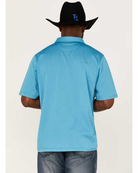 Cinch Men's ARENAFLEX Striped Short Sleeve Polo Shirt , Blue, hi-res