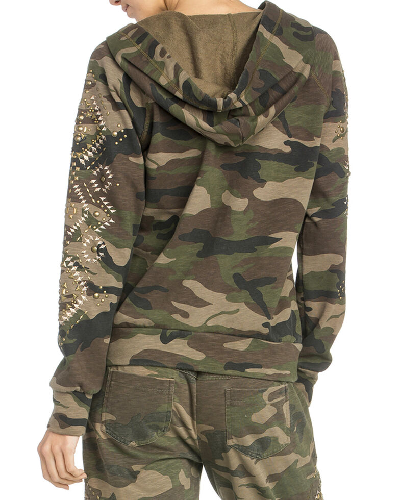 Miss Me Women S Camo Stud Embellished Hoodie Boot Barn