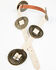 Shyanne Women's Tooled Concho Belt, Cream, hi-res
