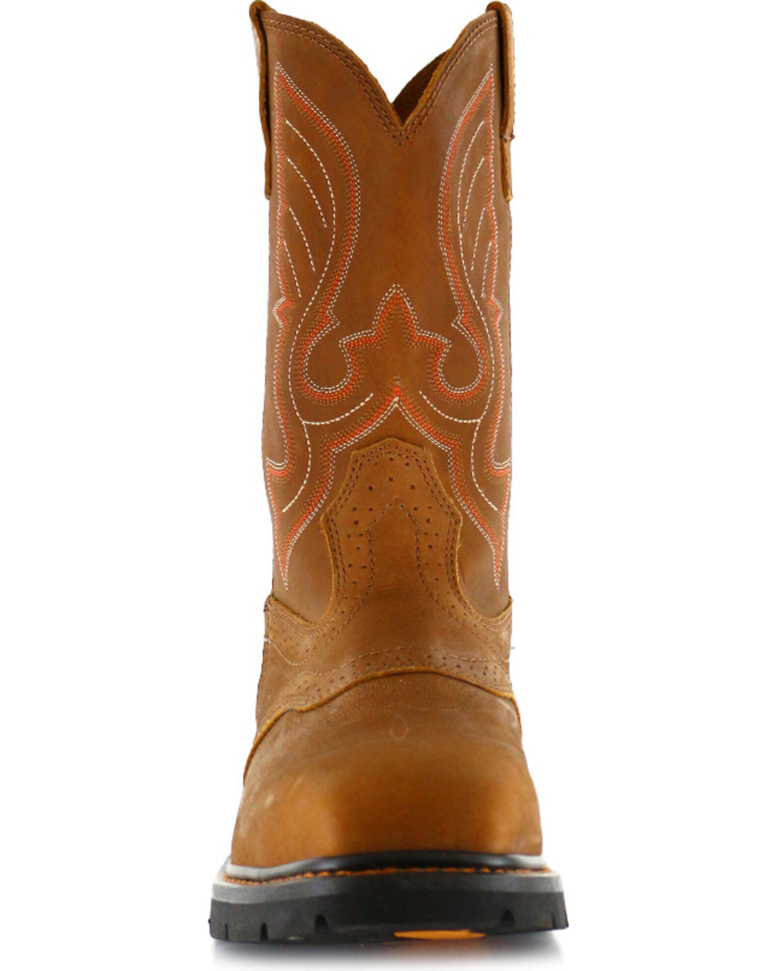 Image #7 - Cody James® Men's Broad Square Composite Toe Western Work Boots, Brown, hi-res