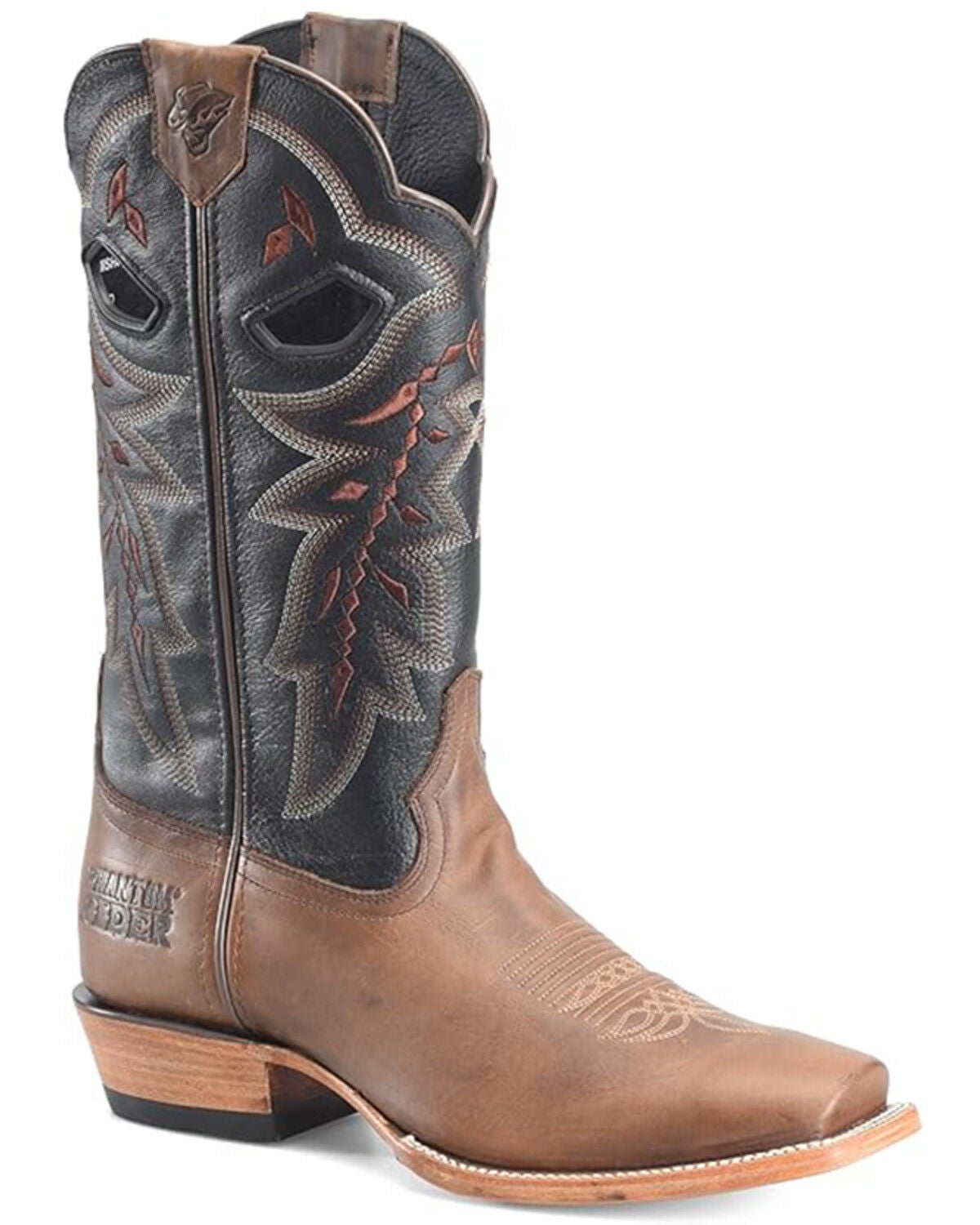 Double H Men's Buckaroo Tall Western Boots - Broad Square Toe, Caramel, hi-res