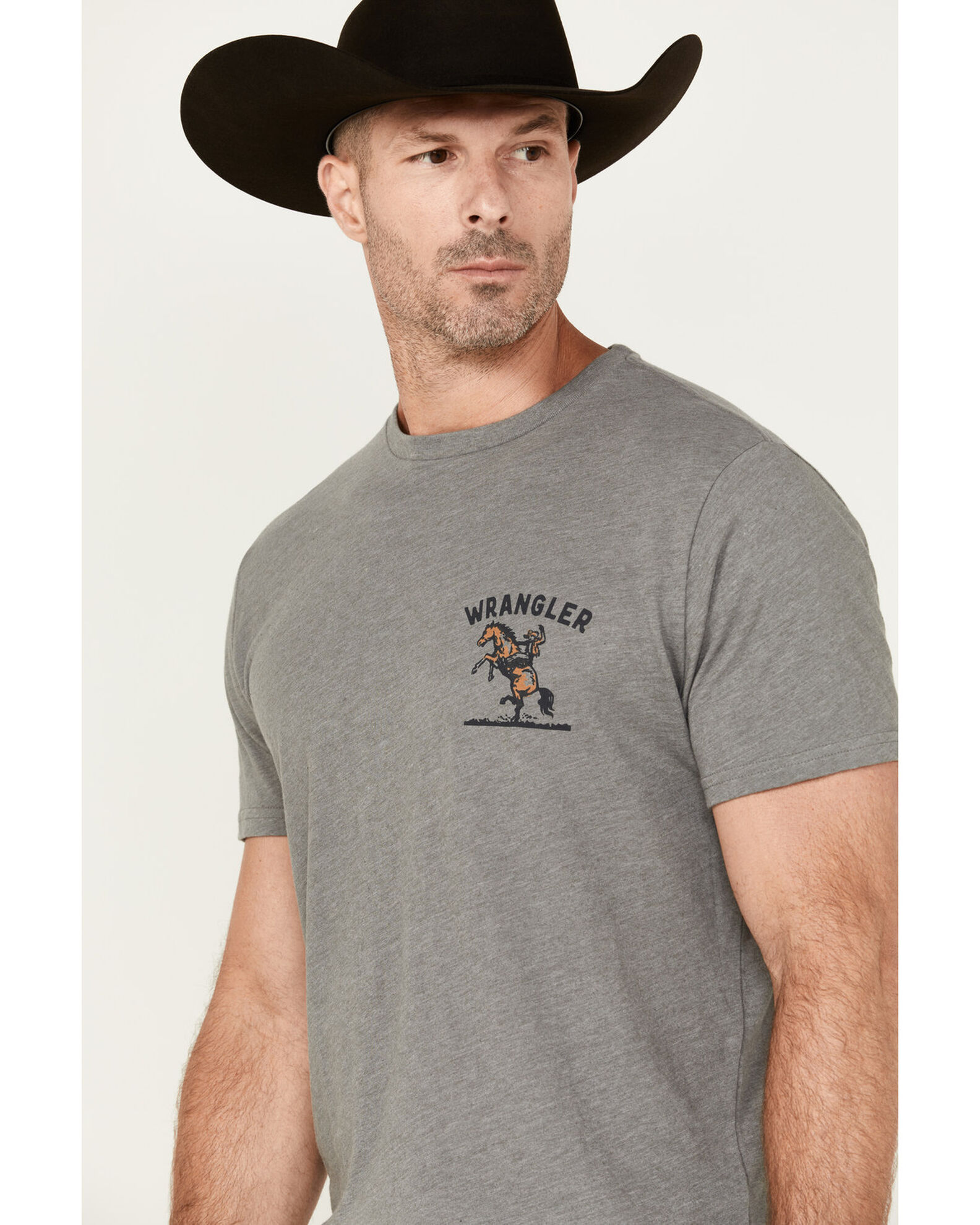 Wrangler Men's Cowboy Logo Short Sleeve Graphic T-Shirt