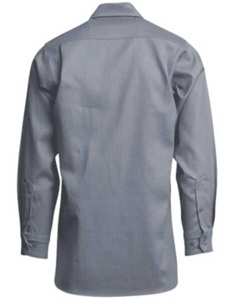 Image #2 - Lapco Men's FR Gold Label Solid Long Sleeve Button Down Uniform Work Shirt - Big, Grey, hi-res
