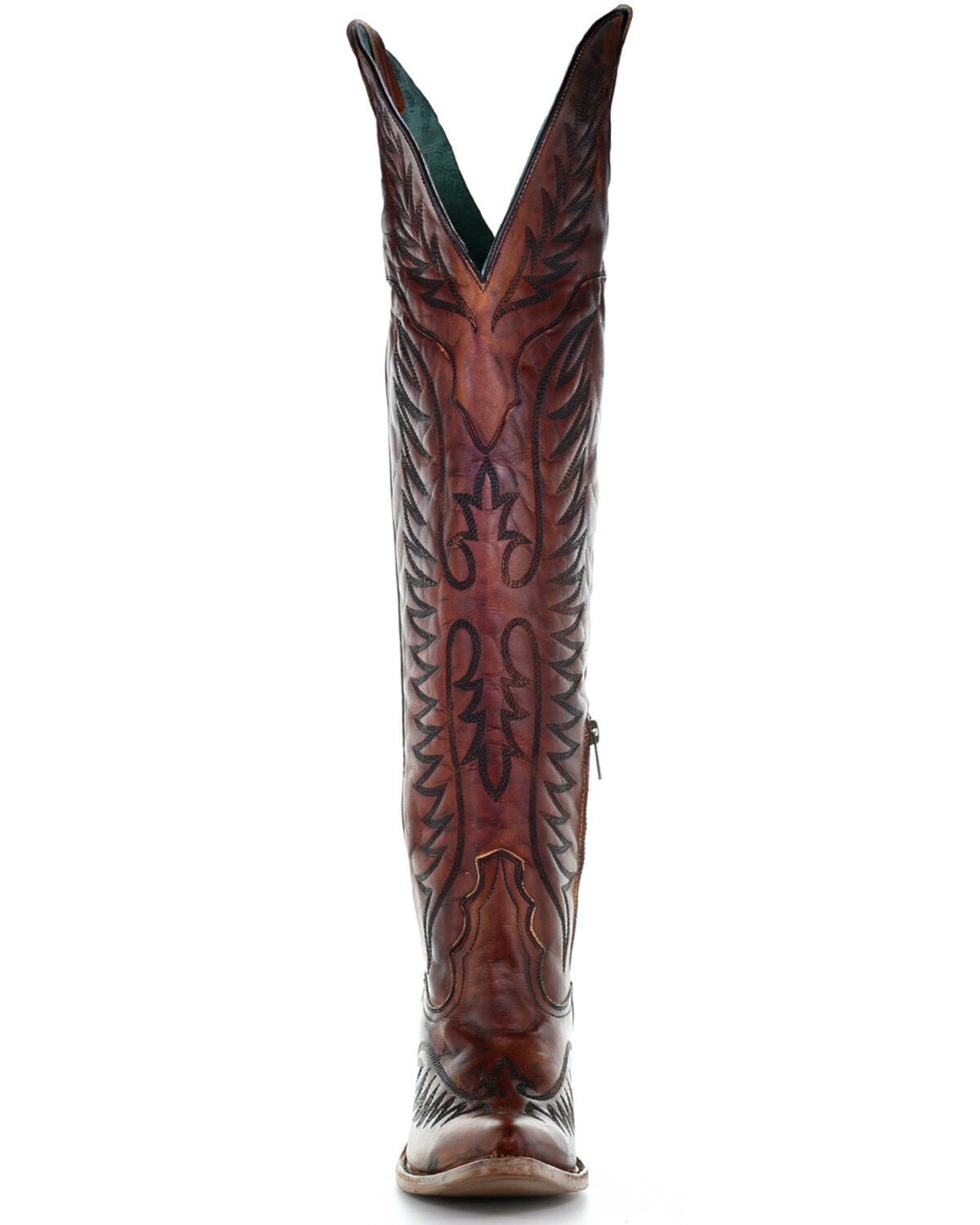 Image #5 - Corral Women's Leather Tall Western Boots - Round Toe, Cognac, hi-res