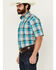 Image #2 - Roper Men's Amarillo Large Plaid Print Short Sleeve Button-Down Western Shirt, , hi-res