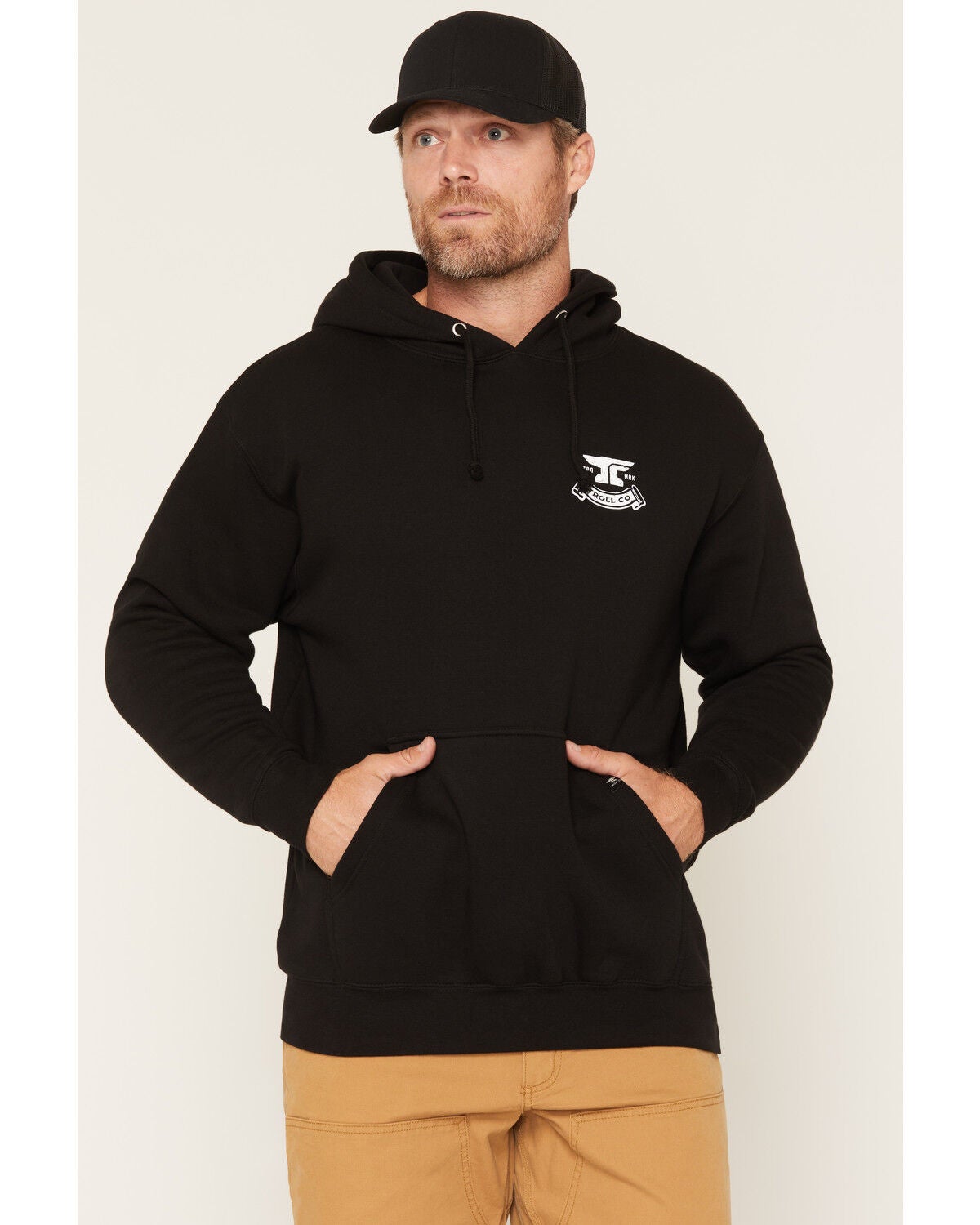 Image #2 - Troll Co Men's Haggler Hooded Sweatshirt, Black, hi-res