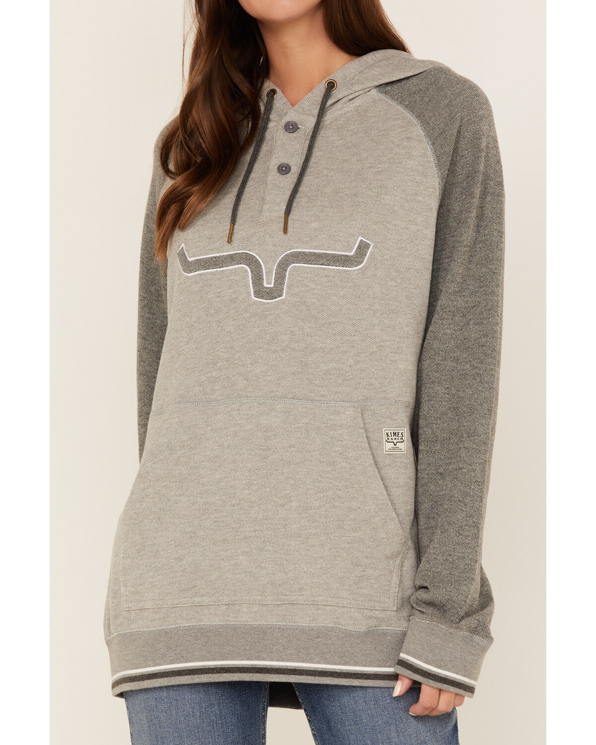 Image #3 - Kimes Ranch Women's Summer Love Sweatshirt Hooded Pullover, Grey, hi-res