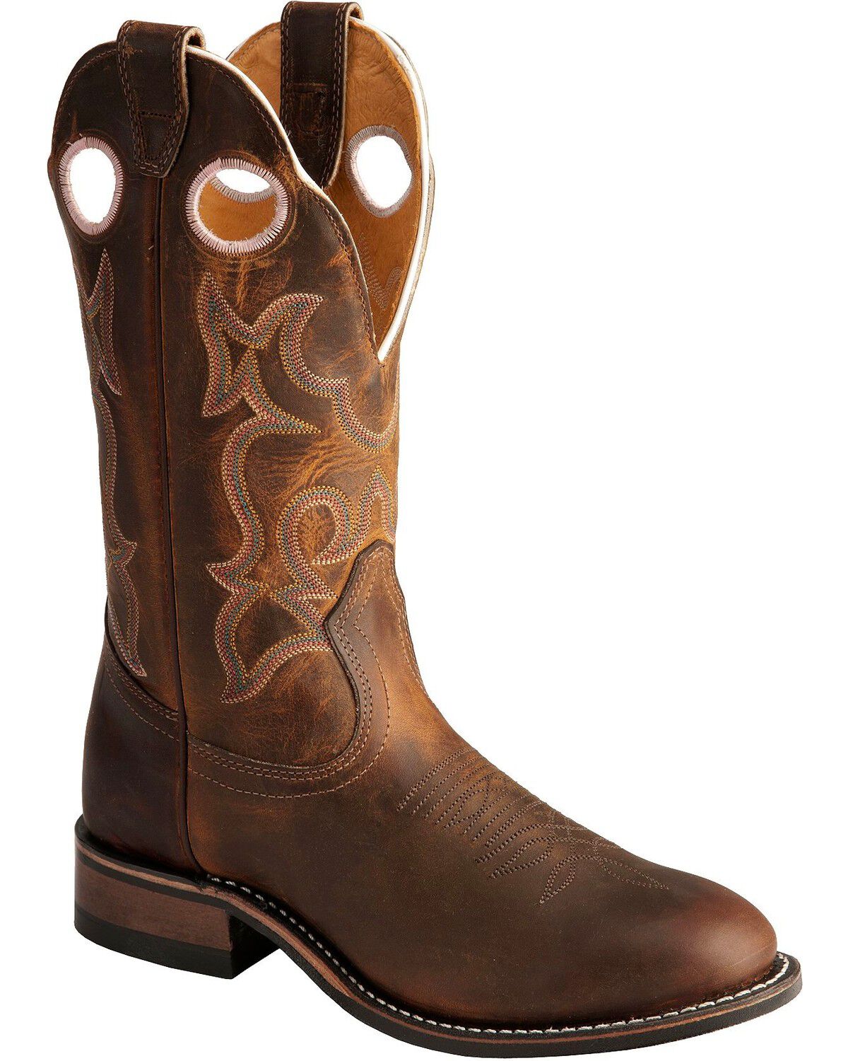 Image #1 - Boulet Tan Spice Rider Cowgirl Boots - Round Toe, Tan, hi-res