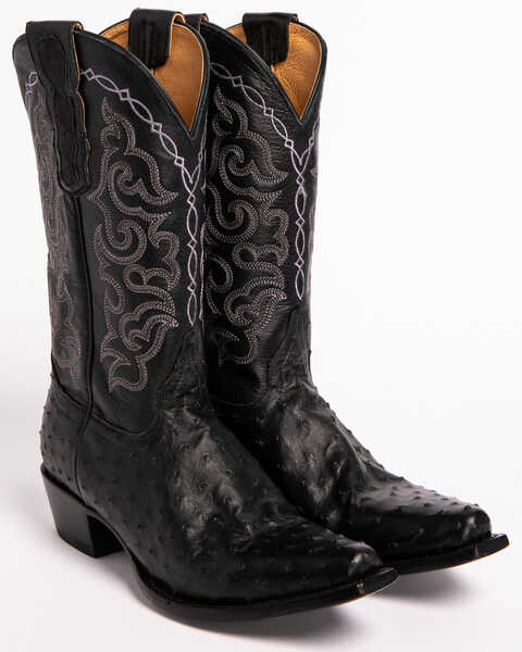 Image #4 - Shyanne Women's Black Full Quill Ostrich Exotic Boots - Snip Toe , , hi-res