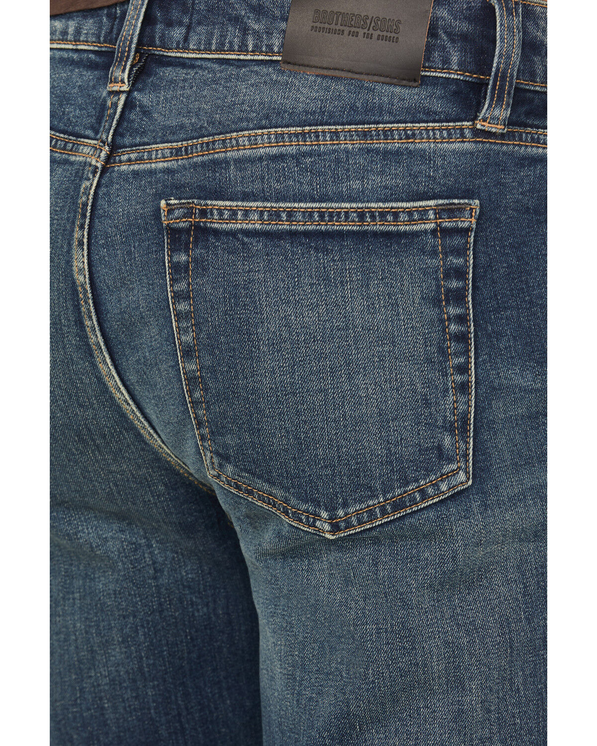 Image #4 - Brothers and Sons Men's Charger Wash Tucker Slim Straight Stretch Denim Jeans, Dark Wash, hi-res