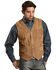 Liberty Wear Men's Suede Western Vest - Big, Brown, hi-res
