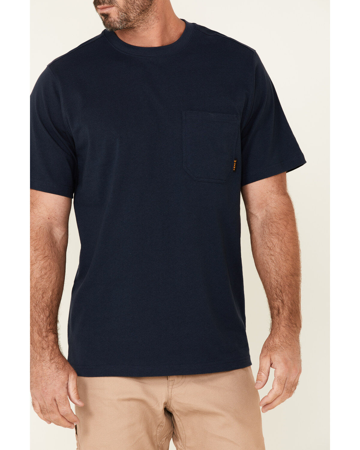 Product Name:  Hawx Men's Solid Navy Forge Short Sleeve Work Pocket T-Shirt - Tall