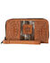 STS Ranchwear By Carroll Women's Yipee Kiyay Kacy Organizer Wristlet Wallet, Brown, hi-res