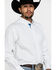 Resistol Men's White Stuart Geo Print Long Sleeve Western Shirt , White, hi-res