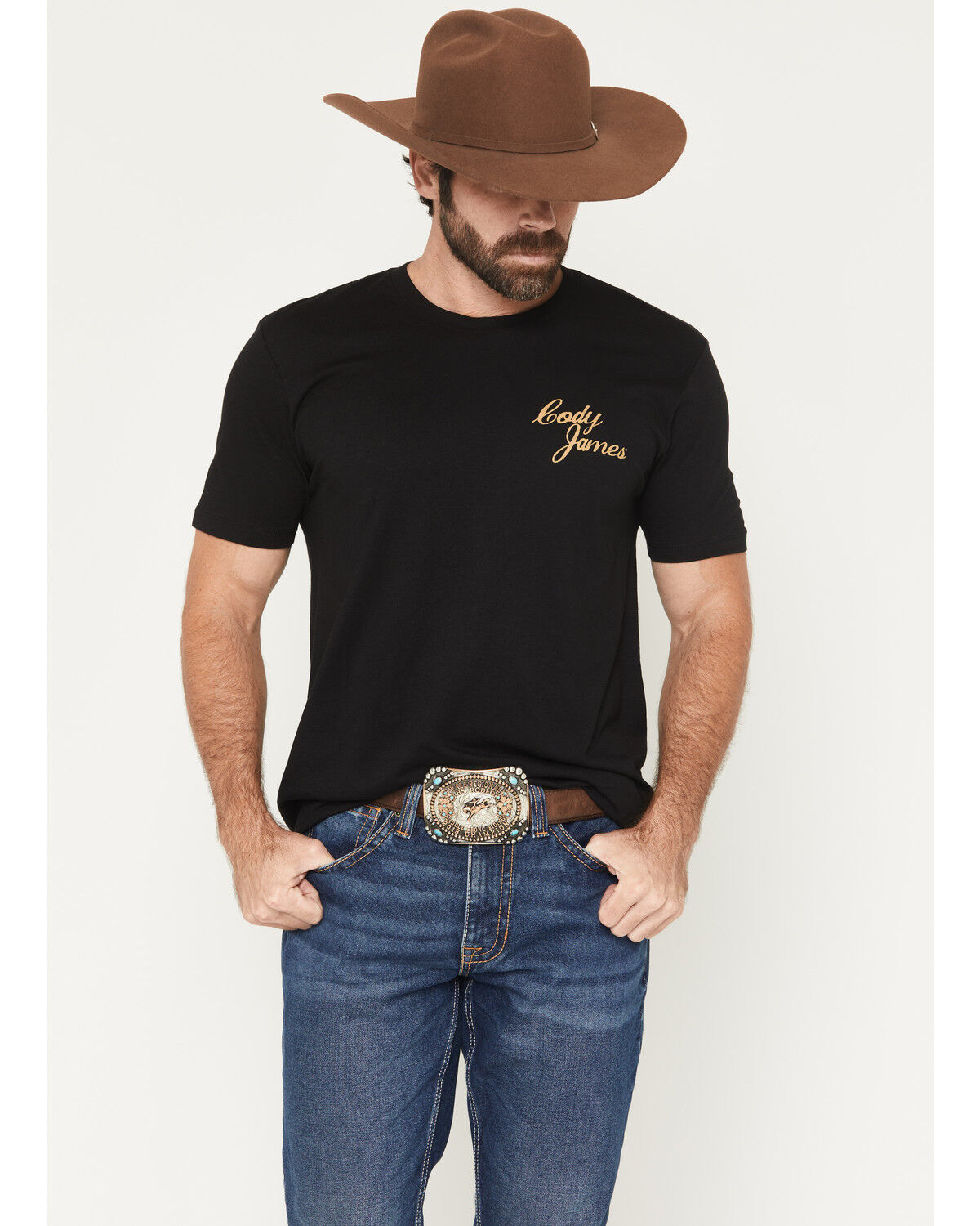 Image #1 - Cody James Men's Shooting Hand Short Sleeve Graphic T-Shirt, Black, hi-res
