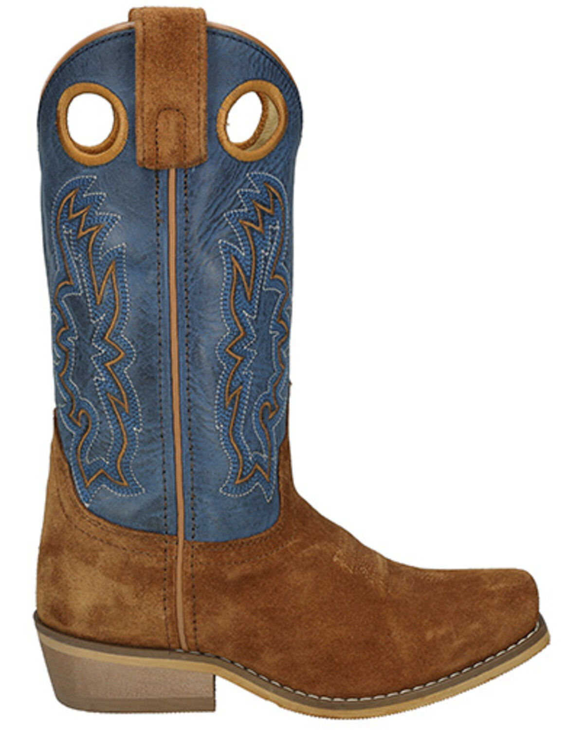 Image #2 - Smoky Mountain Boys' Whichita Western Boots - Square Toe, Brown/blue, hi-res