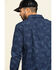 Moonshine Spirit Men's Floral Camo Print Long Sleeve Western Shirt , Navy, hi-res