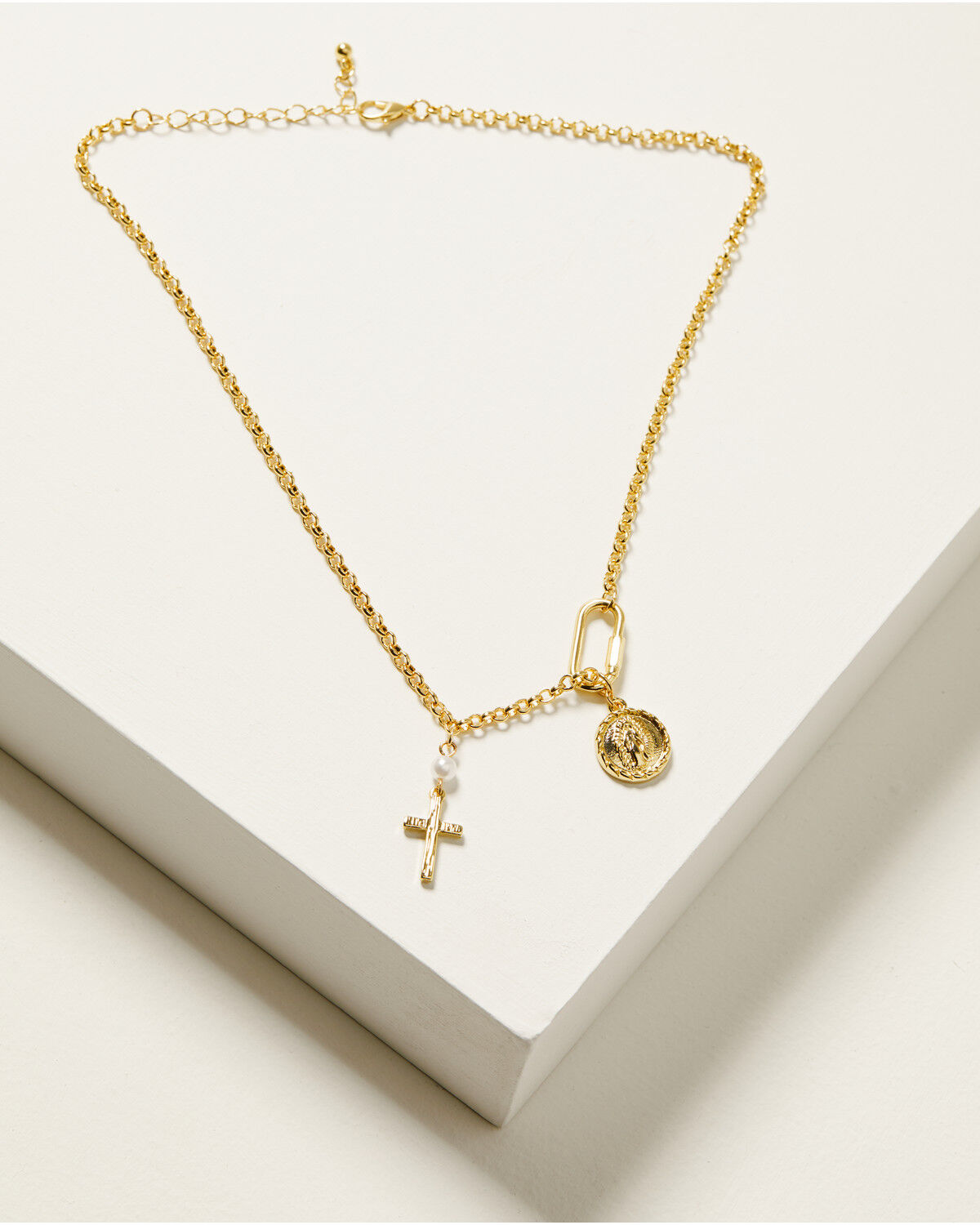 Image #1 - Shyanne Women's Delicate Charm Necklace, Gold, hi-res