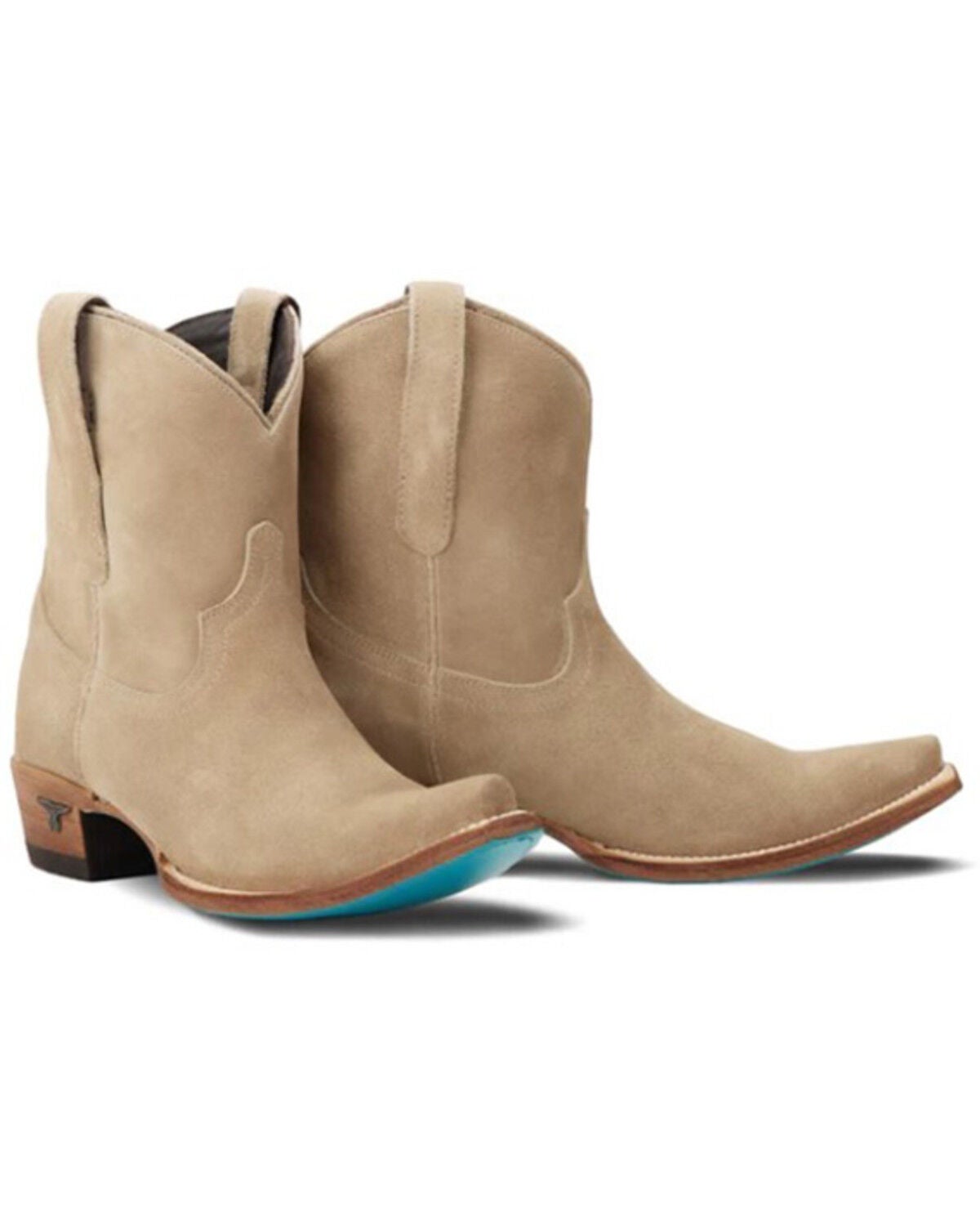 Lane Women's Emma Jane Suede Western Booties - Snip Toe, Brown, hi-res