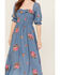 Image #3 - Wild Moss Women's Floral Embroidered Midi Dress, , hi-res