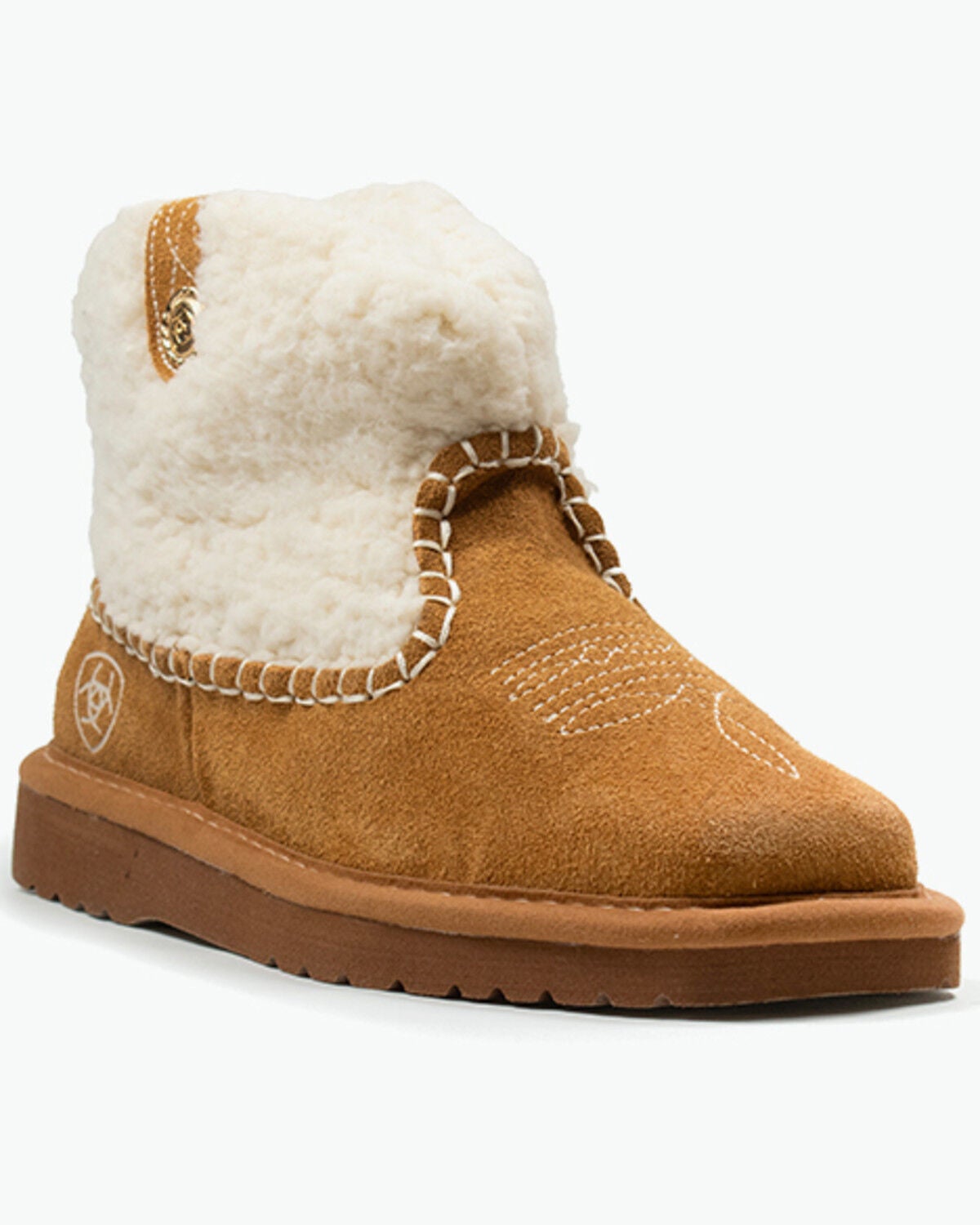Ariat Women's Jackie Square Toe Boot Slippers, Chestnut, hi-res