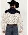 Image #4 - Wrangler Men's Rodeo Ben Color Block Floral Print Long Sleeve Pearl Snap Western Shirt, Multi, hi-res