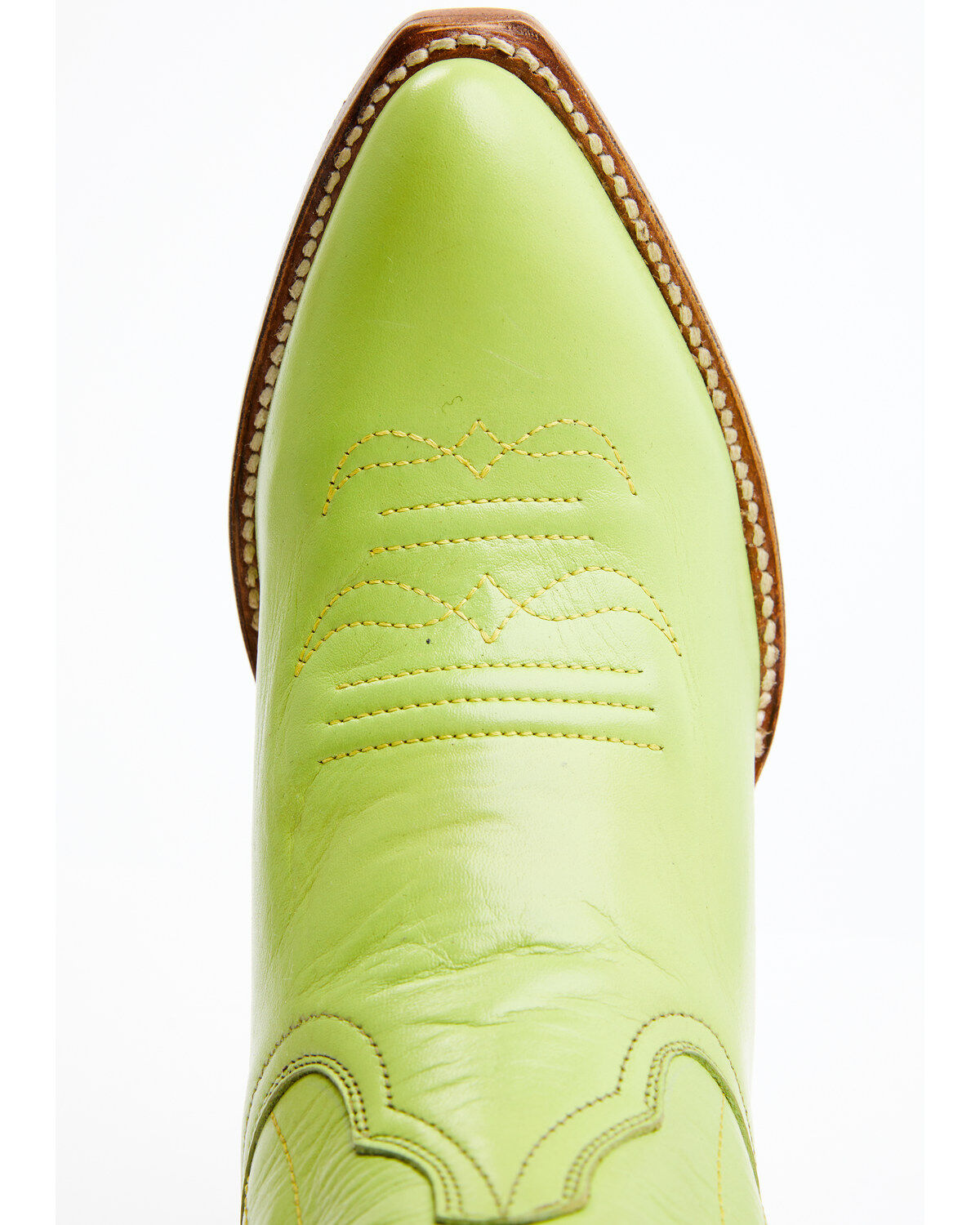 Image #6 - Planet Cowboy Women's Pee-Wee Ah Limon Leather Western Boot - Snip Toe, Green, hi-res