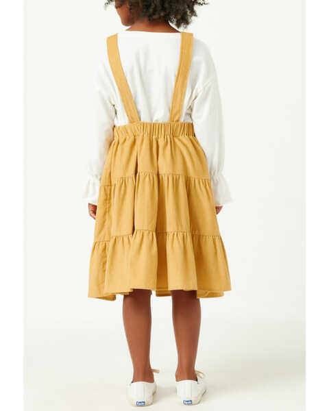 Image #3 - Hayden Girls' Tiered Overall Dress, Mustard, hi-res