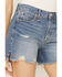 Free People Women's Makai Twist & Shout Denim Shorts, Medium Wash, hi-res