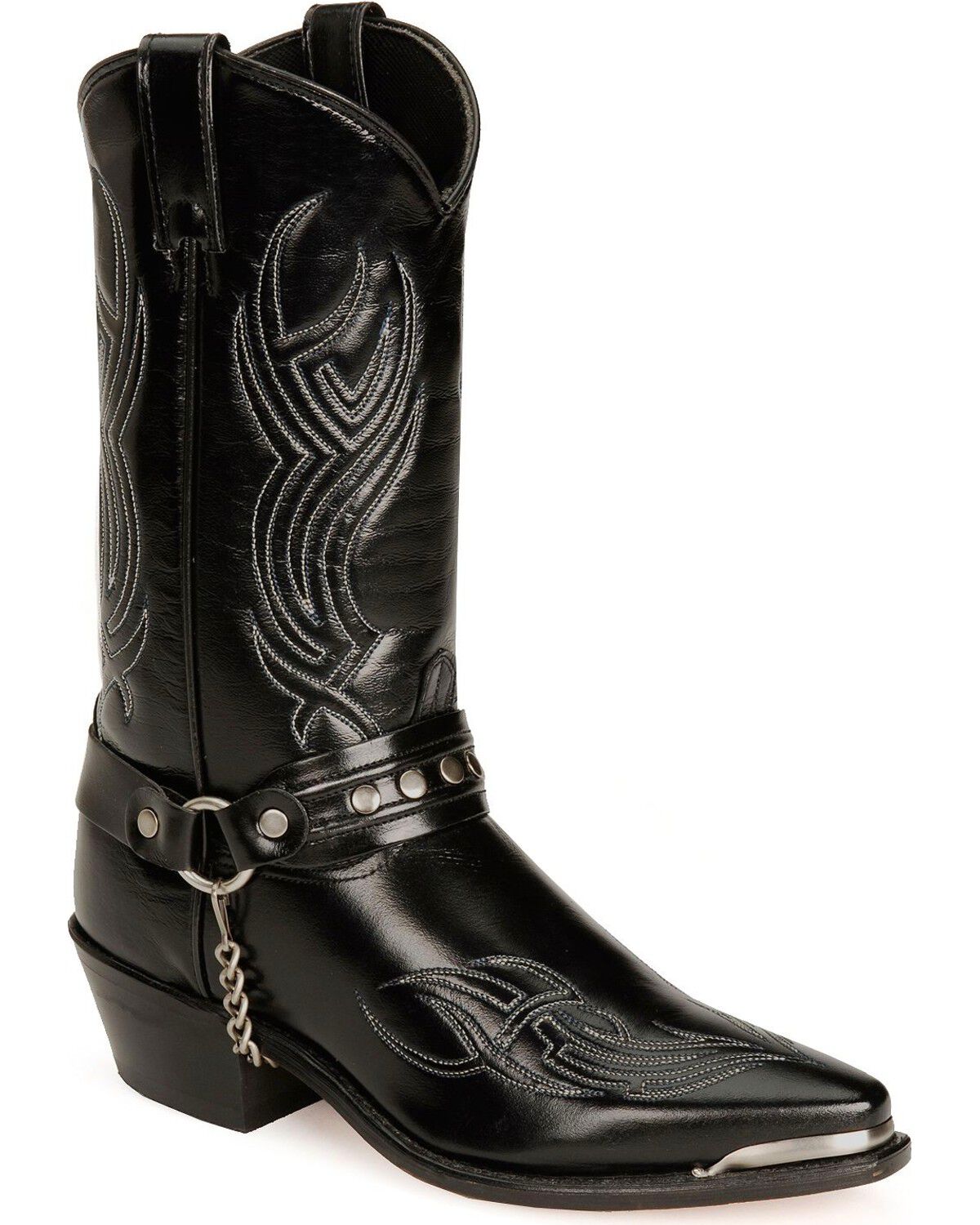 Image #1 - Sage Boots by Abilene Men's 12" Harness Boots, Black, hi-res