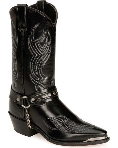 Sage Boots by Abilene Men's 12" Harness Boots, Black, hi-res