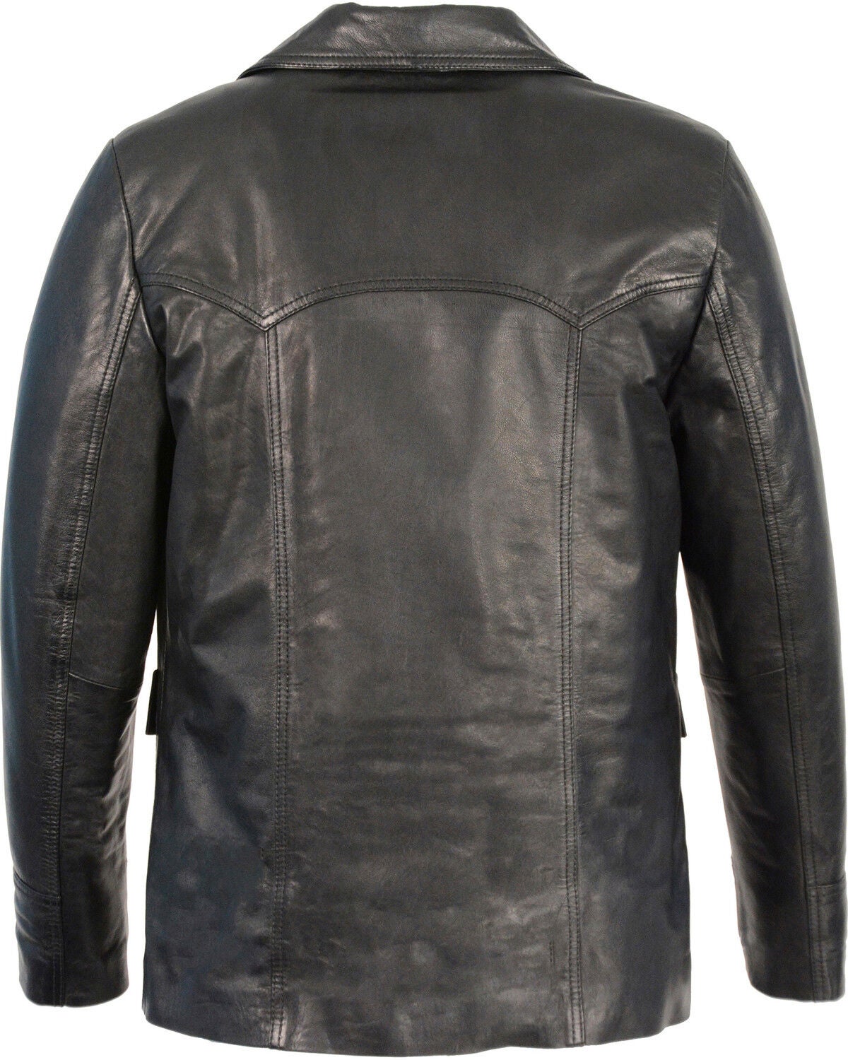 Image #2 - Milwaukee Leather Men's Leather Car Coat Jacket - Big 3X, , hi-res
