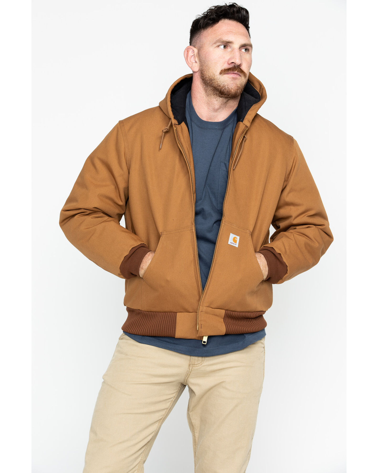 carhartt jacket mens brown