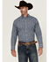 Image #1 - Ariat Men's Team Orlando Medallion Print Logo Long Sleeve Button-Down Western Shirt, Blue, hi-res